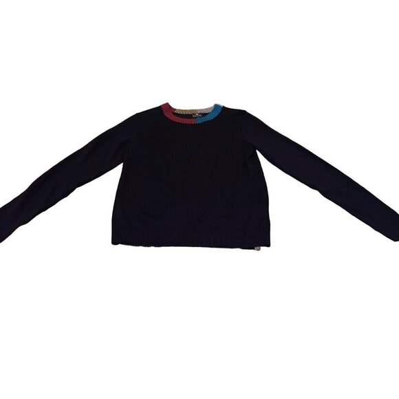 Paul Smith Womens Sweater Size XS Black Crew Neck Long Sleeve Knit Wool - Picture 7 of 7